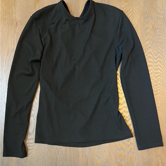 Christopher Esber Black Long Sleeve Cut Out Blouse - Picture 2 of 7